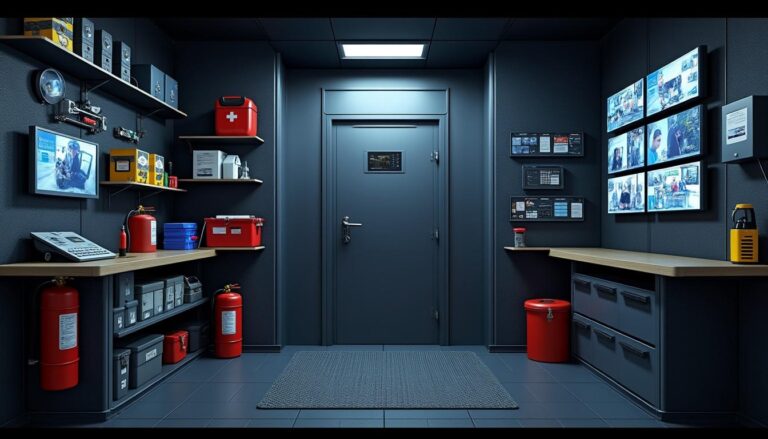 découvrez la liste des équipements obligatoires pour une panic room conforme aux normes européennes : sécurité, ventilation, communication et dispositifs d'urgence expliqués.